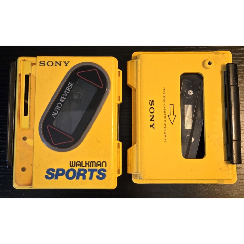 Set of 2 Sony Walkman Sports AM/FM Radio Cassette Player WM-F5 WM-F75 For Parts